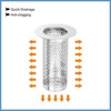 Unique Bargains Stainless Steel Anti-Odo Bathroom Hair Catcher Floor Drain Strainer - 3 of 4