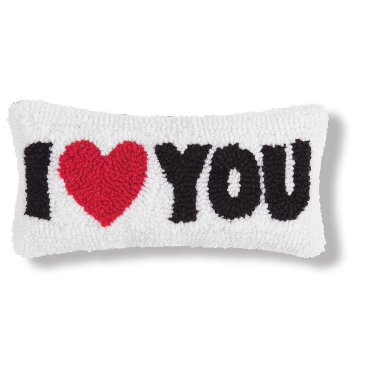 C&F Home 6" x 12" I Heart You Petite Hooked Valentine's Day Throw Pillow, 1 of 7
