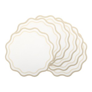 REGALWOVEN Placemats Set of 6 Leather Placemats for Kitchen Dining Table Decor Washable Table Placemats Wipeable Table Mat - 1 of 4