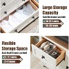 SinCiDo 7 Drawers Farmhouse Dresser & TV Stand, Rustic Wood Storage Cabinet for Bedroom, Living Room, Hallway Organization, Antique White - 4 of 4