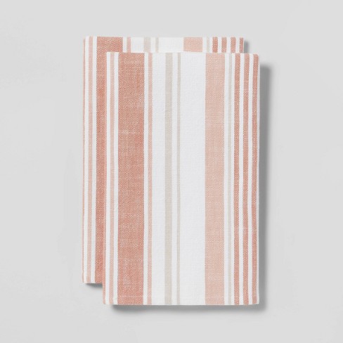 Linen Casa Kitchen Towel – Striped Heather Gray