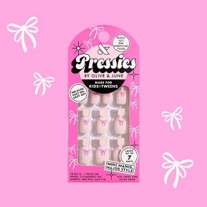 Olive & June Pressies Fake Nails - XS Round - Pink Everything Please - 28ct - 1 of 4