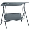CAVINAS 3-Seat Porch Swing with Stand,Patio Swing Chair with Adjustable Tilt Canopy,Outdoor Swing for Patio Backyard Porch Garden - 2 of 4
