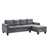 L-Shaped Velvet Sectional Sofa with Storage Chaise & Cup Holders, Right Chaise - 4 of 4