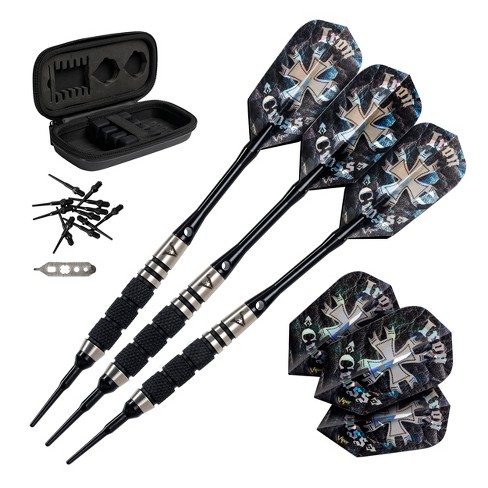 Viper Desperado 80% Tungsten Iron Cross Soft Tip Darts 3 Knurled