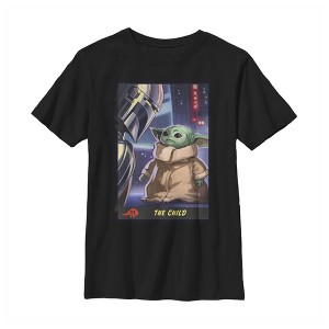 Boy's Star Wars The Mandalorian The Child Trading Card T-Shirt - 1 of 4