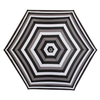 ShedRain Auto Open/Close Compact Umbrella  - Black Stripe