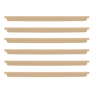 HC Companies SVN24000A34 Farmhouse Venetian 23.5 Inch Rectangular Durable Plastic Flower Box Plant Saucer Drip Trays, Sandstone Tan (6 Pack) - 1 of 3