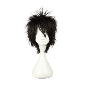Unique Bargains Women's Wigs 12" Black with Wig Cap Straight Hair - 1 of 4