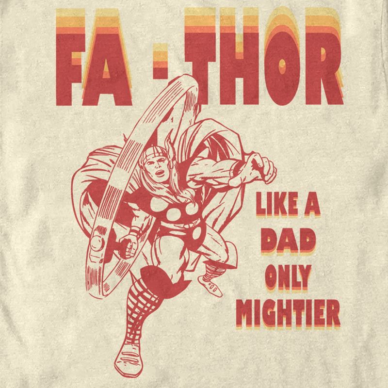 Men's Marvel Fa-Thor Like a Dad Only Mightier Comic Thor T-Shirt, 2 of 5
