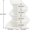 SEVOBAL Decorative Bookshelf 5-Tier Wall Corner Bookshelf Corner Shelf Storage Rack Plant Stand, White, 19.69"*18.9"*70.47" - 3 of 4