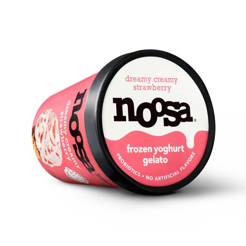 Noosa Frozen Yogurt Gelato Strawberry &#38; Cream - 14oz, 4 of 13