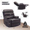 PU Leather Extra Wide Manual Recliner for Adults with Massage and Heat, Large Lazy Chair with 1.5X Sponge Comfort Arm and Back for Living Room - 3 of 4