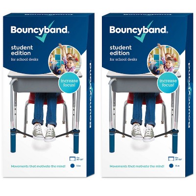 2pk Bouncy Bands Student Edition for School Desks Blue