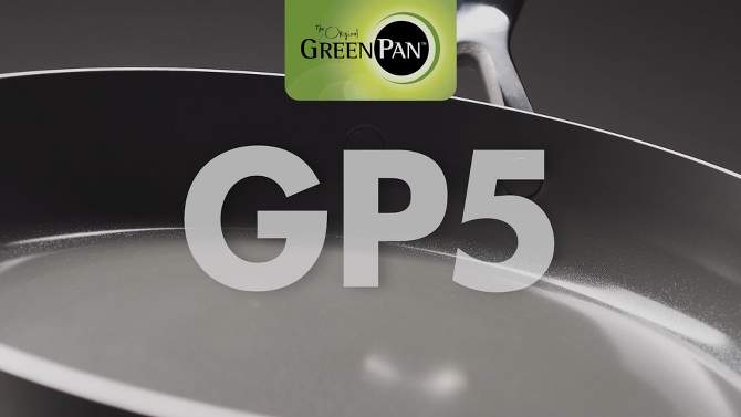 GreenPan GP5 Stainless Steel 5-PLY Healthy Ceramic Nonstick 8&#34; Frying Pan with Lid, PFAS-Free, 2 of 13, play video