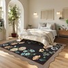 Farmhouse Washable Rug Floral Living Room Rug with Non Slip Rubber Backing, Foldable Floor Mats - 2 of 4