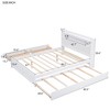 Queen Size Wood Storage Platform Bed with LED Light, 2 Drawers and 1 Twin Size Trundle - ModernLuxe - 4 of 4