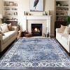 Non-Slip Indoor Washable Stain Resistant Rug,Low Pile Carpet for Living Room, Bedroom, Kitchen, Dining Room, Kids Room Nursery - 3 of 4