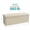 SONGMICS Storage Ottoman Bench Ottoman with Storage Footstool Hold up to 660 lb for Bedroom Living Room - 3 of 4