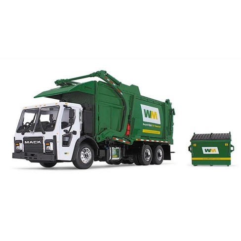 First Gear 1/34 Mack Lr W/ Mcneilus Meridian Front Loader & Dumpster ...