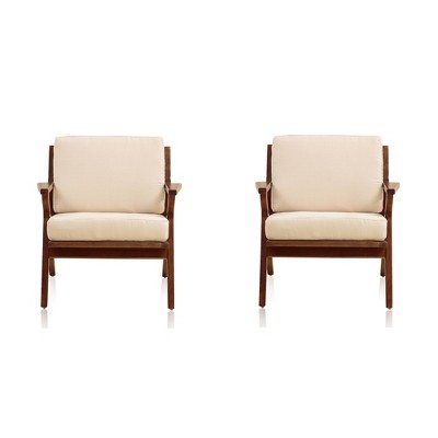 Set of 2 Martelle Twill Weave Accent Chairs - Manhattan Comfort