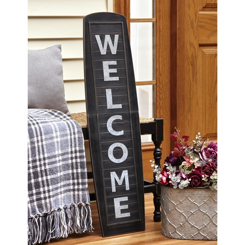 Lakeside Country Shutter Welcome  Sign Farmhouse Front 