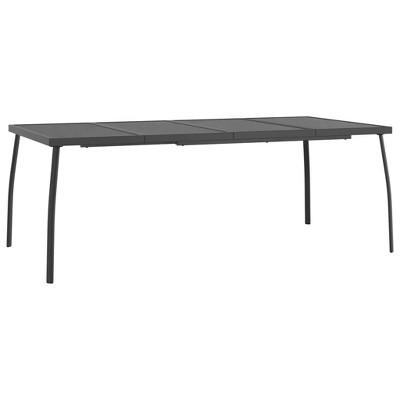 vidaXL Garden Table Anthracite Steel Large Durable Garden Table