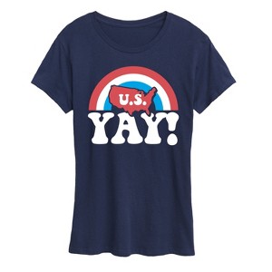 Women's - Instant Message - USA Yay Short Sleeve Graphic T-Shirt - 1 of 4