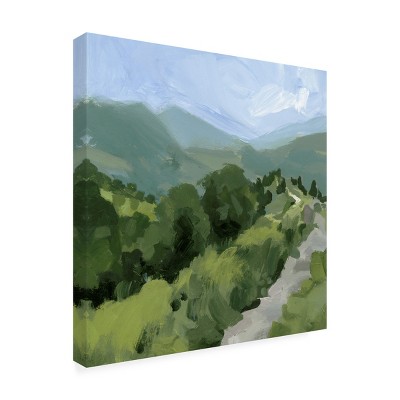 Victoria Barnes Green Valley Landscape Canvas Art with Wood Frame