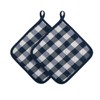 Kate Aurora 2 Pack Gingham Plaid Checkered Country Farmhouse Pot Holders - 2 of 2