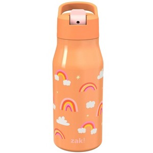 Zak Designs 14 fl oz Double Walled Stainless Steel Tranquility Insulated Straw Bottle - 1 of 4