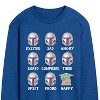 Men's - Star Wars - The Mandalorian Mandalorian Moods Long Sleeve Graphic T-Shirt - 2 of 4