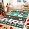 Nasitip Christmas Elements Area Rug, Washable Foldable Non-Slip Low Pile Rug for Living Room, Bedroom, Study Room & Entryway - 3 of 4