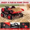 12V Kids Ride-On Dump Truck with Remote Control, Bluetooth/MP3, LED Lights, 4-Wheel Suspension, Automatic Lifting Bed, Dual Motors - 3 of 4