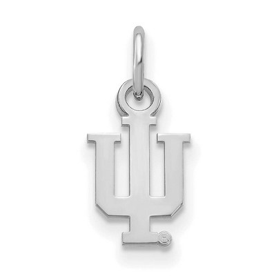 Black Bow Jewelry 14k White Gold Indiana Hoosiers NCAA Extra Small Pendant
