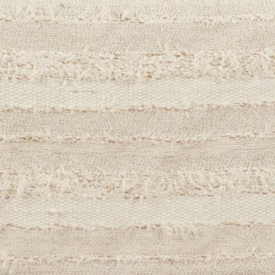 Ivory Cotton Fringe Stripe Table Runner