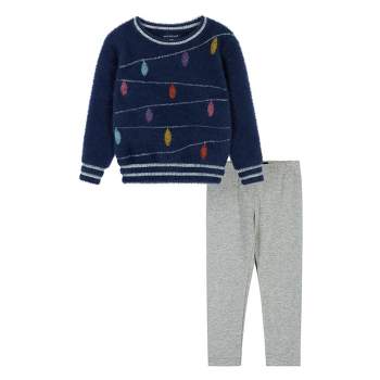 Andy & Evan Kids Girls Rhinestone Sweater W/legging Set Blue, Size 6. :  Target