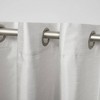 Set of 2 Chateau Striped Faux Silk Light Filtering Grommet Top Window Curtain Panels - Exclusive Home - 4 of 4