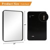 MAYEERTY Hanging Mirror Aluminum Alloy Rounded Corner Rectangle Painted Black 38x26x2in Deep Mirror - 3 of 4