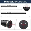 LunaLulinlk Shower Curtain Rod With Holders, 42 to 100 inch Tension Shower Curtain Rod No Drilling - 4 of 4