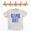 Game Day Blue Checkered - Kids Youth Short Sleeve Graphic T-Shirt and Toddler Short Sleeve Graphic T-Shirt - 2 of 3