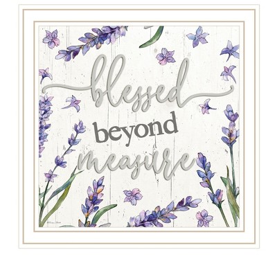 HomeRoots Blessed Beyond Measure White Framed Print Wall Art