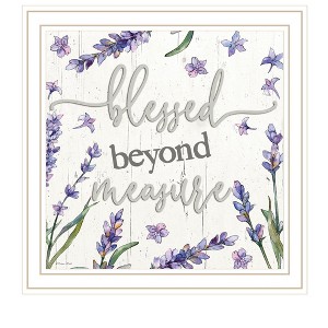 HomeRoots Blessed Beyond Measure White Framed Print Wall Art - 1 of 3