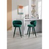 20.9" Velvet Counter Height Bar Stools Set of 2 with Solid Wood Legs and 360¡ã Swivel for Kitchen, Dining, or Bar - 4 of 4