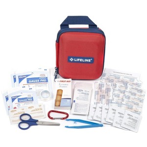 Lifeline 53-Piece Compact First Aid Emergency Kit – Hard Shell Case – Travel, Car, Camping, Hiking, Sports, Home Safety Essentials - 1 of 4