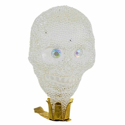 Morawski 2.5 Inch Skull Clip-On Clip-On Halloween Tree Ornaments