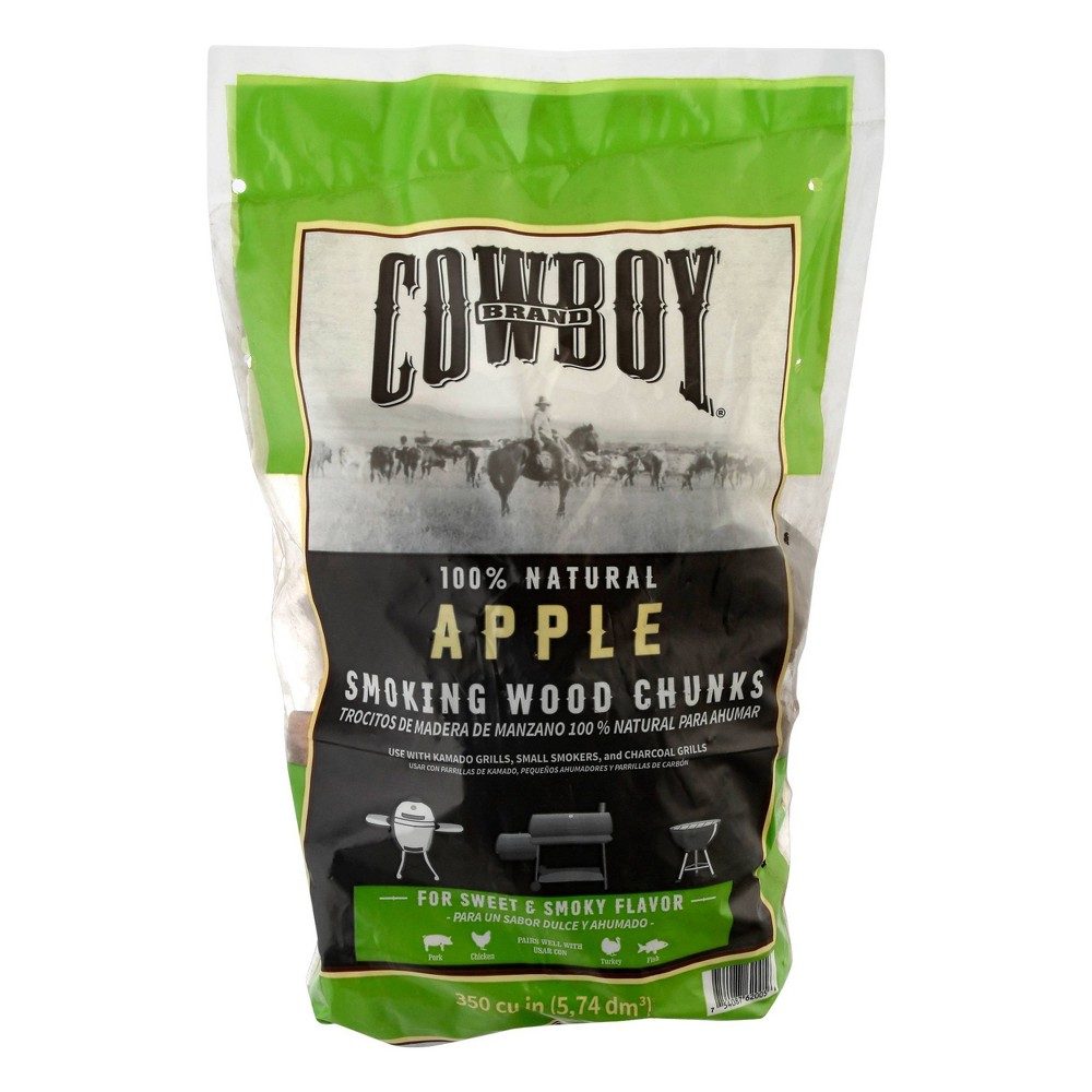 Photos - Garden & Outdoor Decoration Cowboy 350 cu in Apple Wood Chunks: Natural Smoking for BBQ, Ideal with Beef & Seafood