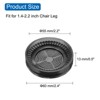 Unique Bargains Rubber Non-Slip Furniture Caster Cups Round Floor Pads 4 Pcs - 2 of 4