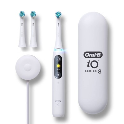  Oral-B iO Series 8 Electric Toothbrush with Replacement Brush Heads - Alabaster White - 3ct 