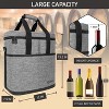 OPUX Wine Bag, 4,6 Bottle Cooler Insulated Tote Carrier Travel Picnic BYOB, Leakproof Padded Portable Party Christmas Gift - 3 of 4